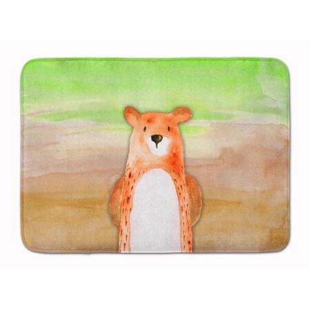 Jensendistributionservices Bear Watercolor Machine Washable Memory Foam Mat MI2552838